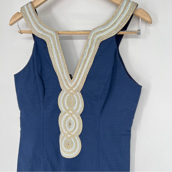 Lilly Pulitzer Valli Shift True Navy Dress‎ Size 6 - Picture 3 of 14